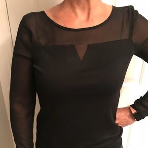 Ann Taylor Black sheer top